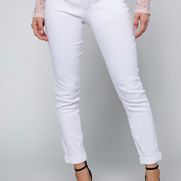 bebe white jeans